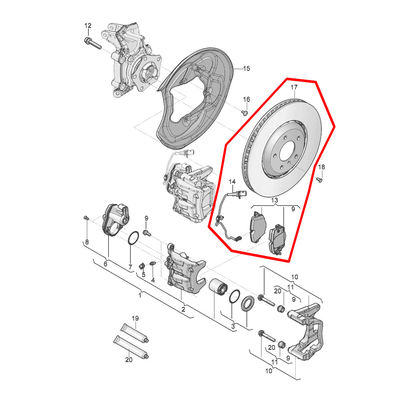 For Bentley Bentayga Rear Brake Pads &amp; Rotors OEM 4M0615601K 4M0615601N 4M0698451C 4M0698451T 4M0615121P