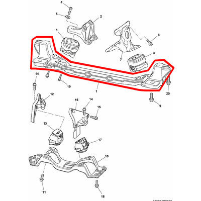 For Bentley Continental Gt Gtc &amp; Flying Spur Engine Cross Member OEM 4E0199205M