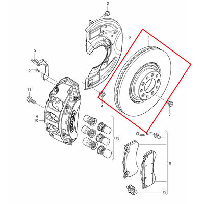 For Bentley Mulsanne 6.8 / 6.8 Speed 3Y SHW Front Brake Discs Smooth X2 OEM 3Y0615301A