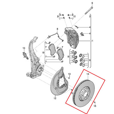 For Bentley Bentayga Front Brake Rotors X2 OEM 4M0615301AR 4M0615301AJ