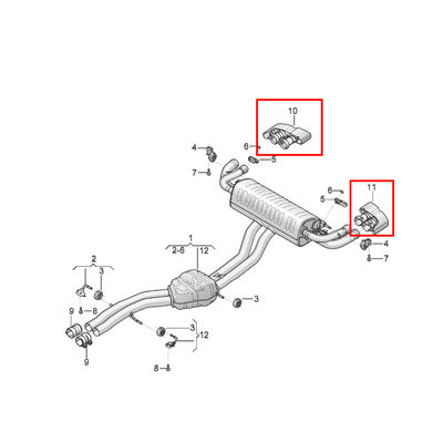 For Bentley Bentyga Left &amp; Right Chrome Exhaust Tip V8 OEM 36A253681A 36A253682A