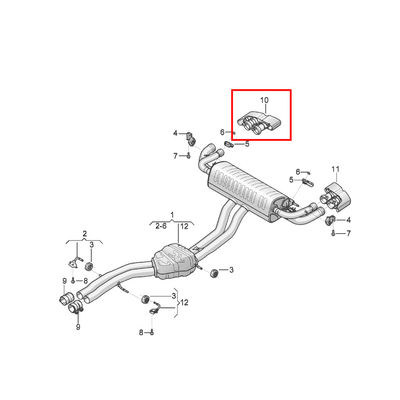 For Bentley Bentyga Right Chrome Exhaust Tip V8 OEM 36A253682A