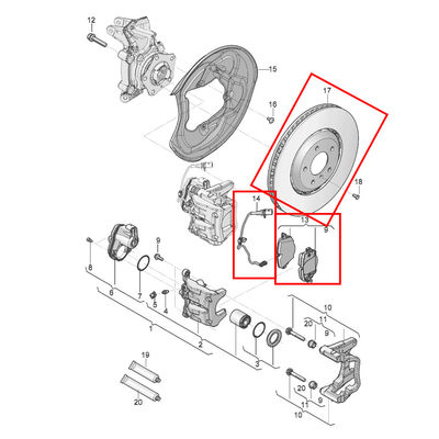 For Bentley Bentayga Front &amp; Rear Brake Pads With Rotors Set OEM 4M0698451T 4M0615601K 4M0615121P 4M0698451C 4M0615601N 4M0698151AE 4M0615121R 4M0615301AJ