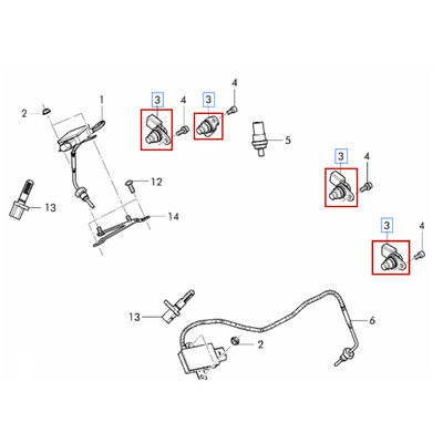 For Bentley Continental Gt Flying Spur New SuperSports Camshaft Position Sensors OEM 030907601E