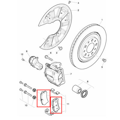 For Bentley Mulsanne Front &amp; Rear Brake Pads &amp; Sensors Kit OEM 3Y0698451 3Y0698451B 3Y0698151B 3Y0698151C