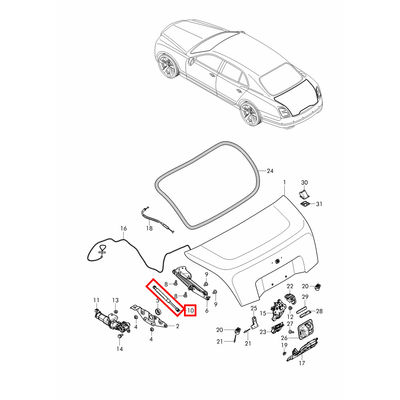 For Bentley Mulsanne 2011-2018 Trunk Cover Shock Absorber Lifting OEM 3Y0827550C 3Y0827550D