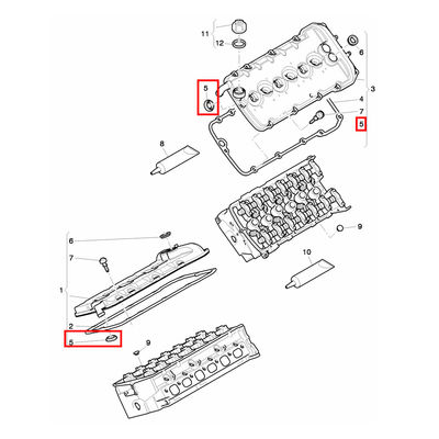 For Bentley Continental GT Flying Spur All Models Engine Parts Spark Plug Tube Seal Set OEM 022103484D