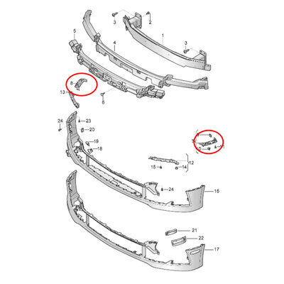 For Bentley Flying Spur 2020 Auto Parts Front Left &amp; Right Bracket OEM 3SE807571 3SE807571A 3SE807572 3SE807572A