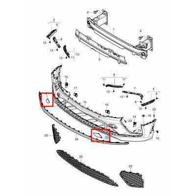 For Bentley Bentayga 2021 Front Left &amp; Right Tow Hook Cover OEM 36A807427A 36A807428A