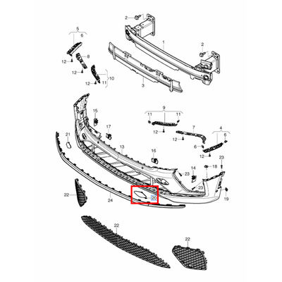 For Bentley Bentayga 2021 Front Left Tow Hook Cover OEM 36A807427A