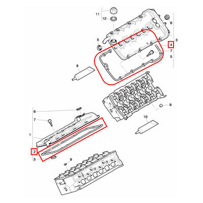 For Bentley Continent Gt Flying Spur Supersports All Models Left & Right Engine Gasket Cylinder Head Cover OEM 07C103483C 07C103484C