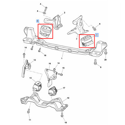 For Bentley Continental Gtc Flying Spur Gt Gtc Supersport 6.0 Engine Mounting Bracket OEM 3W0199381R