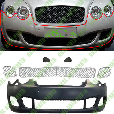 For Bentley Continental Flying Spur 2004-2012 Car Accessories Front Bumper assembly Set （Chrome Grills）OEM 3W5807217Q 3W5807217R 3W5807937A 3W5807938A 3W5807683F 3W5807682F 3W5807667E