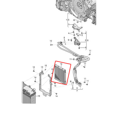 For Bentley Bentayga 2017-2020 Front Axle Differential Gear Oil Cooler Transmission Radiator OEM 36A317021