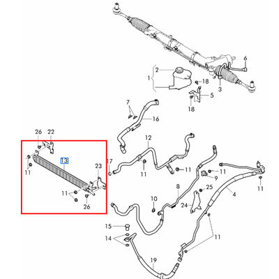 For Bentley Continental GT Flying Spur 4.0 V8 Auto Steering Gear Radiator OEM 4W0422885B