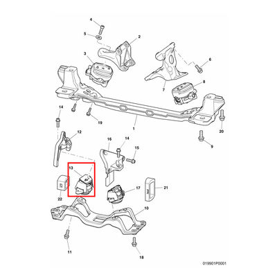 For Bentley Continental GT/C Continent Flying Spur Supersports Transmission Mounts OEM 3D0399151AF