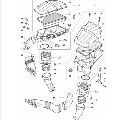 For Bentley Continent  Flying Spur SuperSports Continental GT 2014-2019 Mass Air Flow Sensor OEM 07D906461
