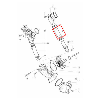 For Bentley Continental GT GTC Flying Spur 2003-2011 AUDI A8 A8L S6 S7 S8 RS7 4.0L 2013-2018 Coolant Water Connector Hose OEM 079121057AF