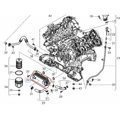 For Bentley Flying Spur Continental GT GTC 2014-2019 Oil Cooler OEM 079117015K