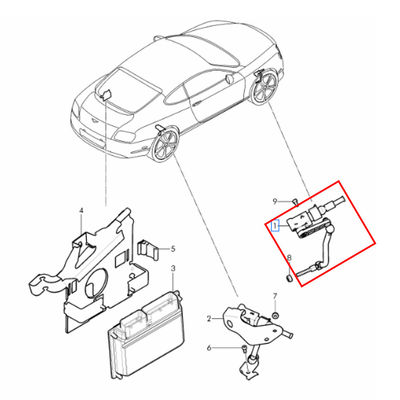 For Bentley Flying Spur Continental GT New SuperSports 2014-2019 Front Right Level Sensor OEM 3W0941286E