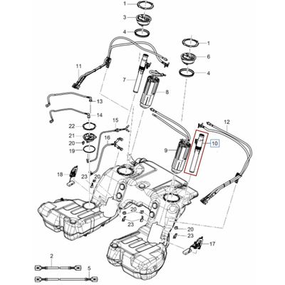 For Bentley Flying Spur Continental Gt GTC 2014-2019 Upper Fuel Sender Gauge Assembly OEM 3W8919673 3W8919673A