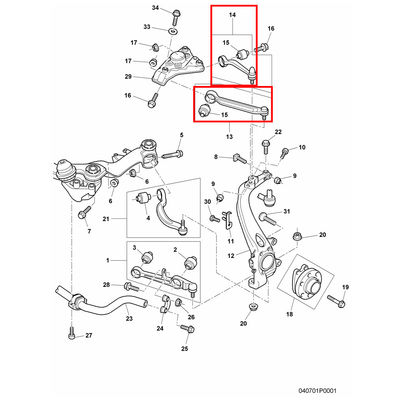 For Bentley Continental GT Flying Spur 2pcs Front Right Upper Control Arm Kit OEM 3W0407506 3W0407510