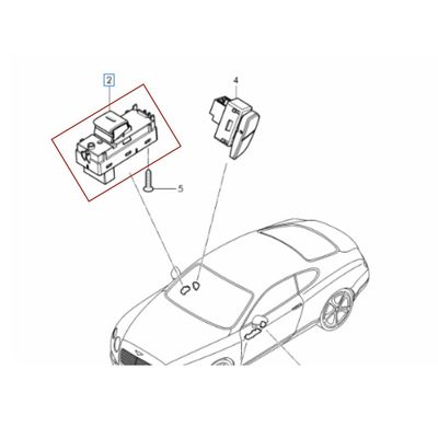 For Bentley Continental GT Flying Spur Supersports Coupe 2005 Window Switch Front Passenger OEM 3W0959858E