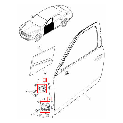 For Bentley Flying Spur Mulsanne 2014-2019 Front Right Door Lower Upper Hinges Kit OEM 3D4831412C 3D4831402B