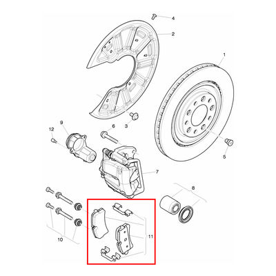 For Bentley Mulsanne (2011+) Rear Brake Pad Kit + FREE SENSOR OEM 3Y0698451 3Y0698451B