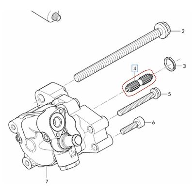 For Bentley Continental GT Flying Spur 4.0 2012-2018 Power Steering Pump Drive Shaft OEM 057145223