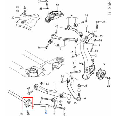 For Bentley Flying Spur Front Balance Bar Bushings Kit OEM 4W0411305