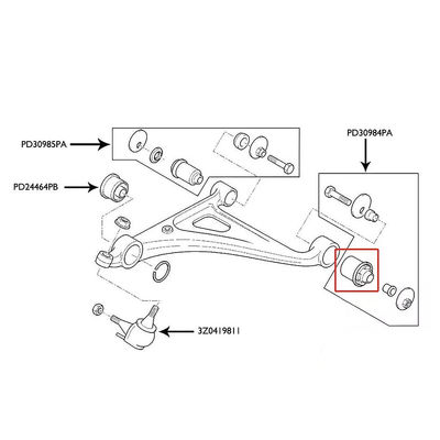 For Bentley Arnage Front Lower Control Arm Bushing OEM PD30984PA