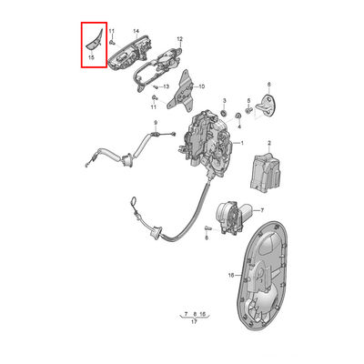 For Bentley Bentayga Flying Spur Door Inner Left Handle Cover OEM 4W0837307