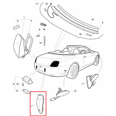 For Bentley Continental Gt Gtc Flying Spur Rear Left & Right Reverse Light Shell OEM 3W0941071A 3W0941072A
