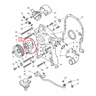 For Bentley Continental Gt Gtc & Flying Spur & Mulsanne Coolant / Water Pump OEM 07D121008B