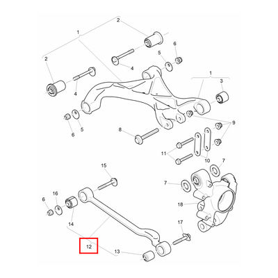 For Bentley Mulsanne Rear Lower Pull Arm OEM 3Y0501529A