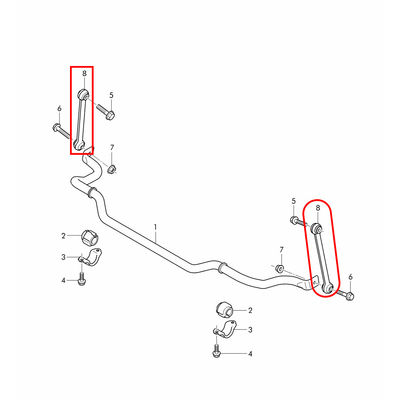 For Bentley Mulsanne Bentayga Front Boom Sway Bar Connecting Link OEM 4M0411317 4H0411317C