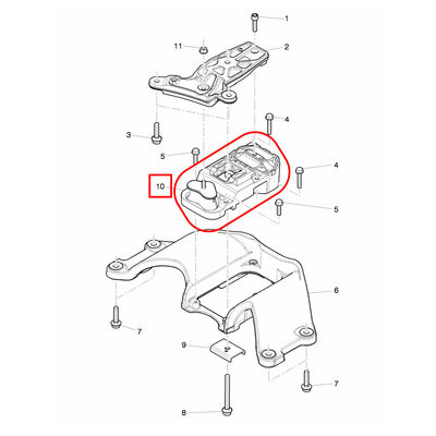 For Bentley Continental Flying Spur V8 Continental GT Transmission Mount Engine Mount OEM 3W0399151B 3W0399151