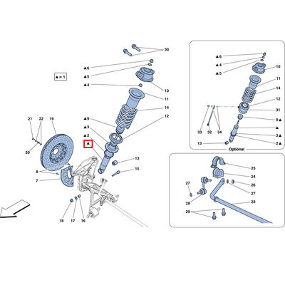 For Ferrari 488 GTB Spider Front Electromagnetic Shock Absorber With Cable And Vehicle Lift System OEM 317752