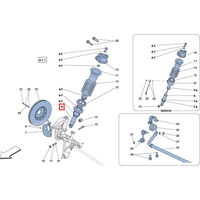 For Ferrari 488 GTB Spider Front Electromagnetic Shock Absorber With Cable OEM 317750