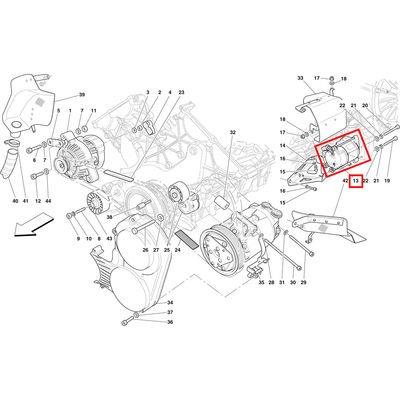 Για τη Ferrari SA Aperta Enzo F430 599GTB Maserati Quattroporte M139 Granturismo GT GranCabrio 2007-2016 Αρχικινητήρας OEM 180169