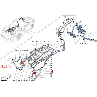 For Ferrari 458 488 F12 FF Flush Valve Emission Control System Carbon Canister Solenoid Valve OEM 254425