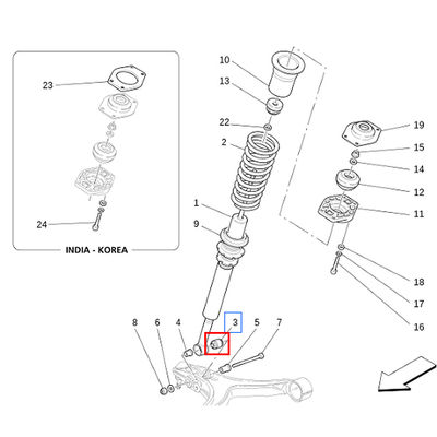 For Ferrari 4pcs Shock Absorber Bushing Ball Joint OEM 157630