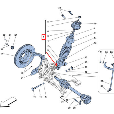 For Ferrari 458 Italian Spider Rear Shock Absorber OEM 255864