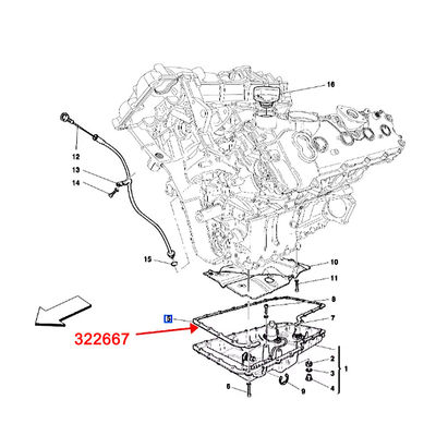 For Ferrari California Oil Sump Gasket OEM 322667