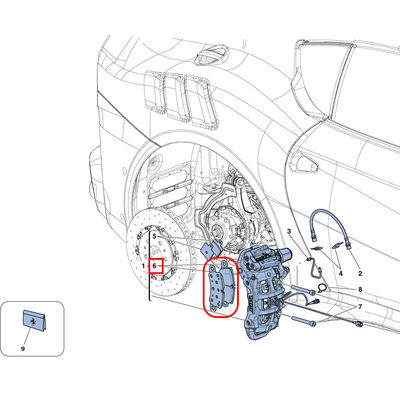 For Ferrari 488 F12 812 Rear Brake Pad Kit OEM 70003759