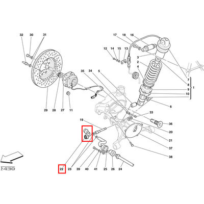 For Ferrari 430 360 2003-2018 Front Left Axle Sway Bar End Stabilizer Link Ball Tie Rod OEM 259572