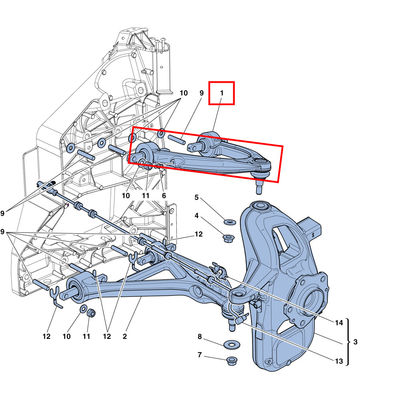 For Ferrari 458 488 California,FF,F12 Front Left Upper Suspension Control Arm OEM 248758