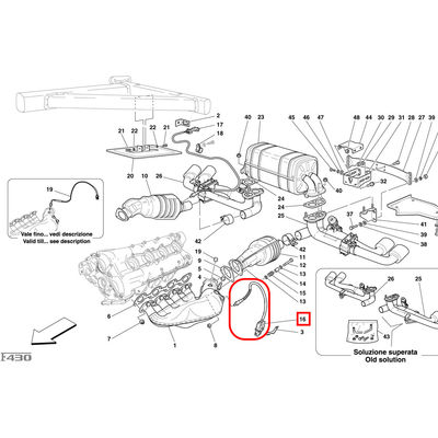 For Ferrari 360 F430 Spider 599 GTB/GTO SA 612 For Maserati M139 GT Oxygen Sensor OEM 182837