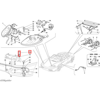 For Ferrari 360 430 599 For Maserati Quattroporte M139 4200 M138 GranTurismo M145 Headlamp Washer Pump OEM 65164700